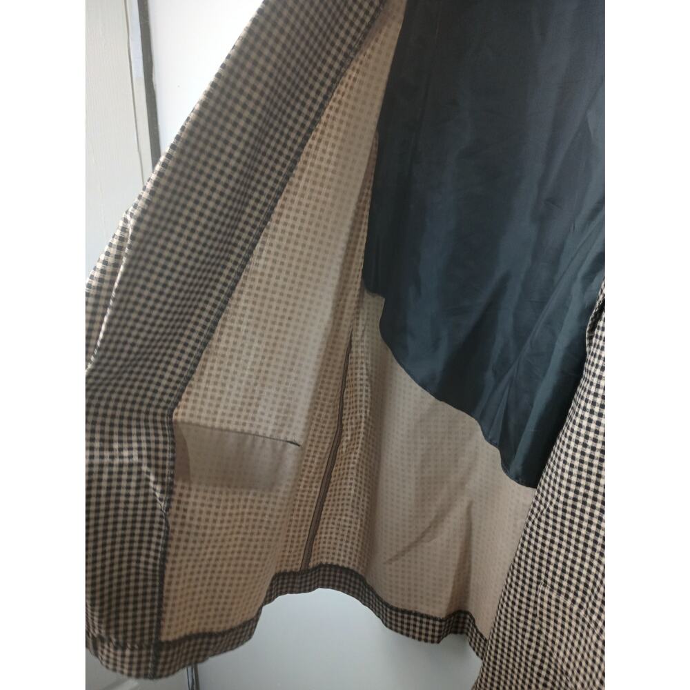 Vtg It's Paquette Women's Blazer Plaid Black tan Open Front Shoulder pads 3X USA - Picture 4 of 5
